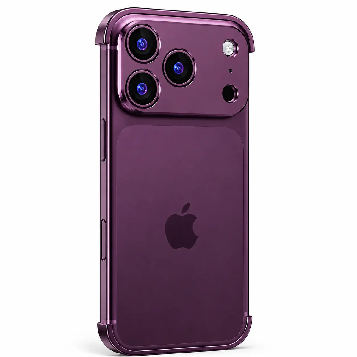 Minimal open-back metal phone bumper #color_Burgundy