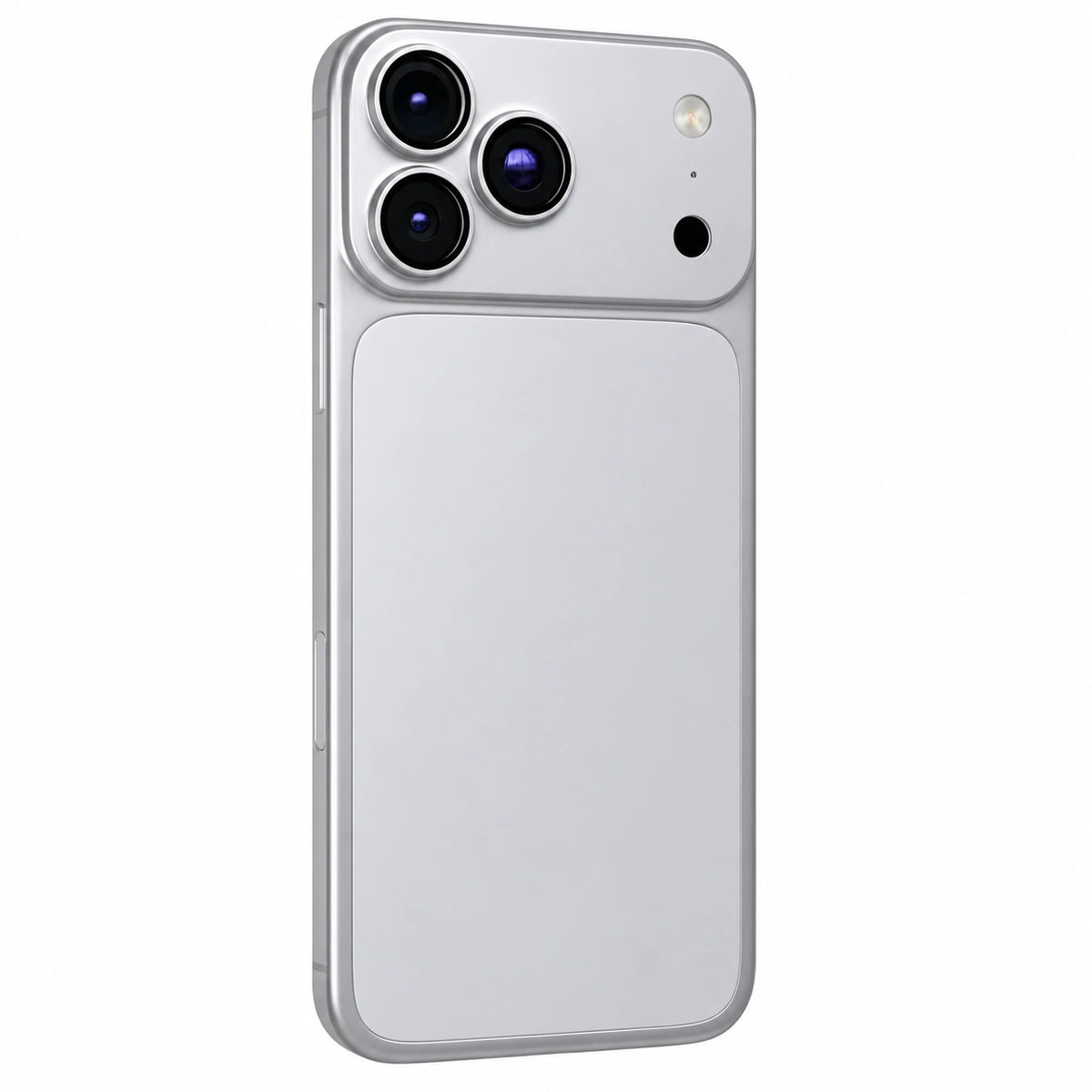 Titanium Silver magnetic protective phone backplate installed on a phone #color_Titanium Silver