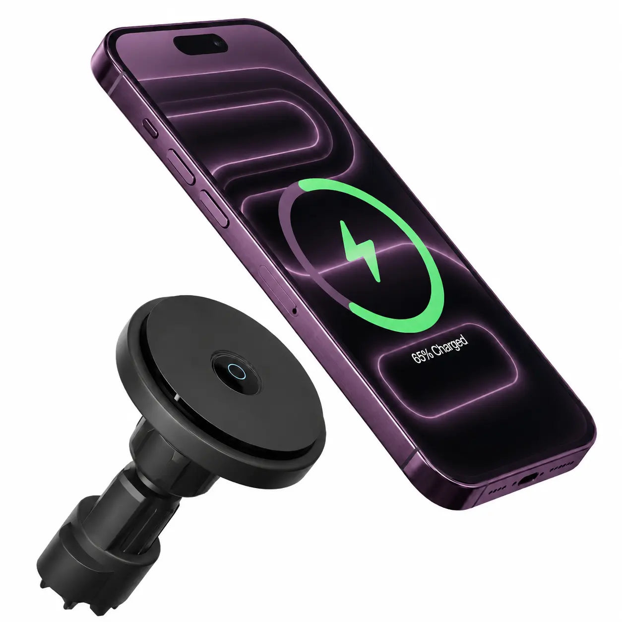 MagSafe air vent car charger with adjustable magnetic mount
