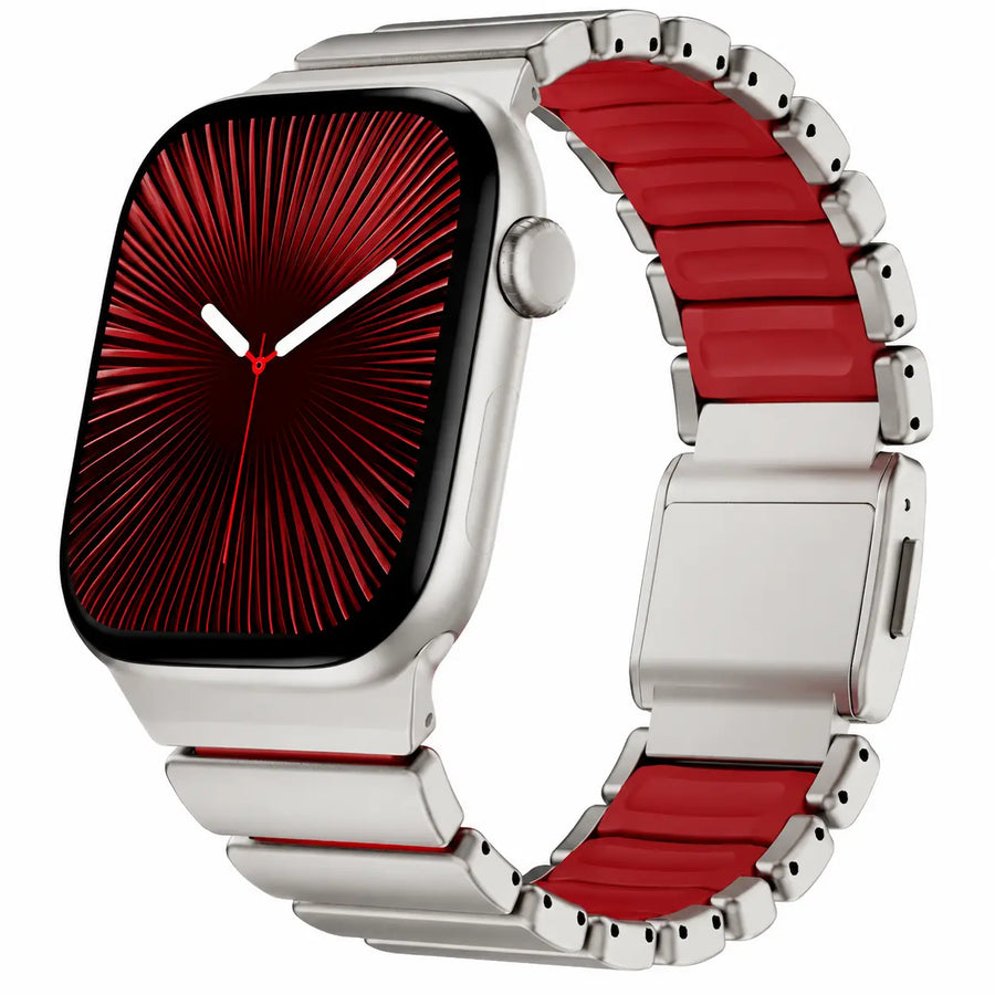 cherry apple watch titanium watch band