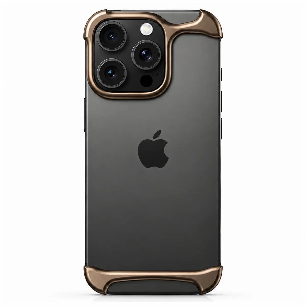 Bronze two-piece metal phone bumper on a white background #color_Bronze