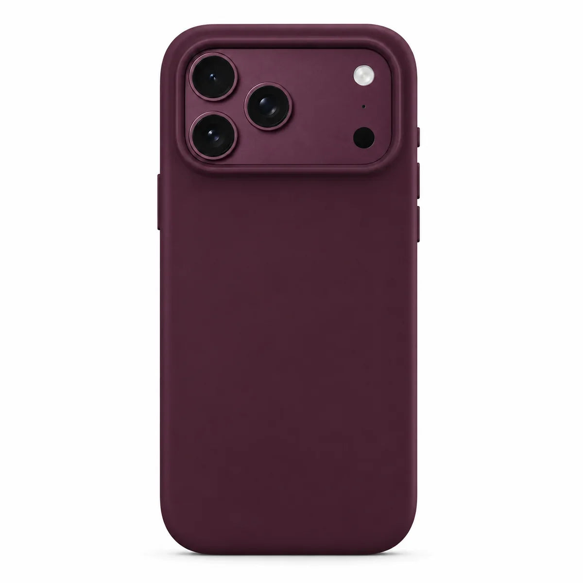 Burgundy silicone phone case, rear view #color_Burgundy