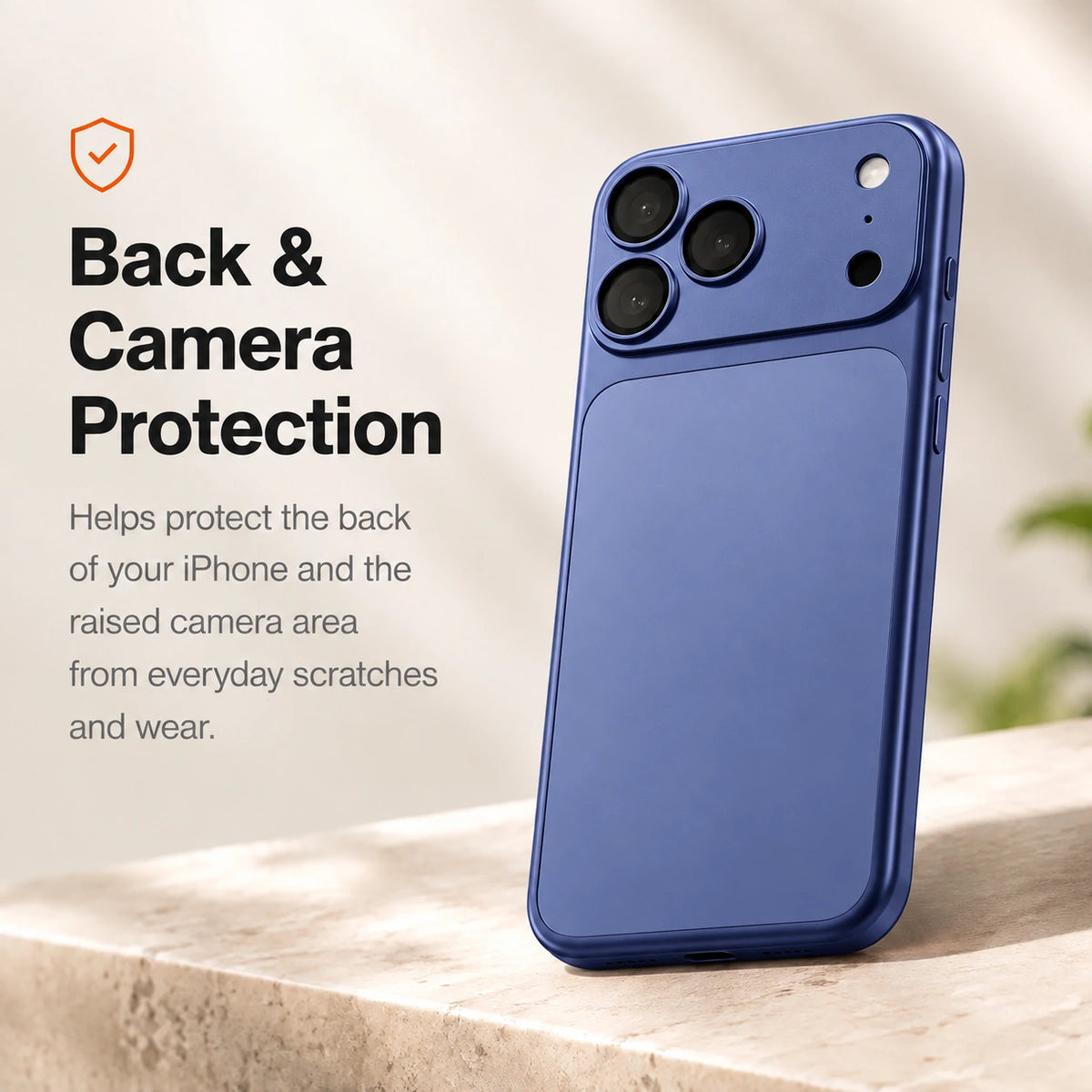 Deep Blue magnetic protective phone backplate protecting the back and camera area #color_Deep Blue