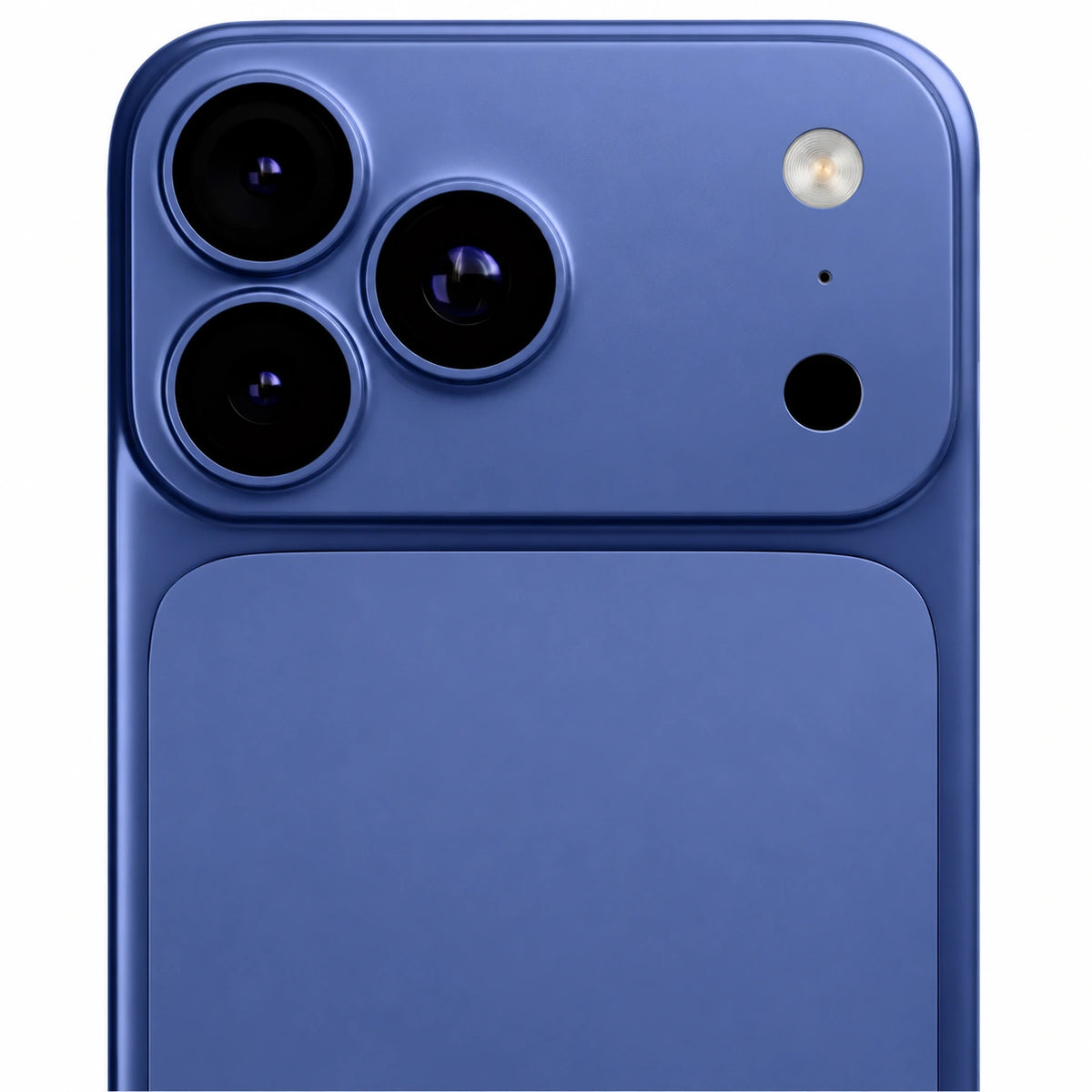 Deep Blue magnetic protective phone backplate showing camera rim coverage #color_Deep Blue