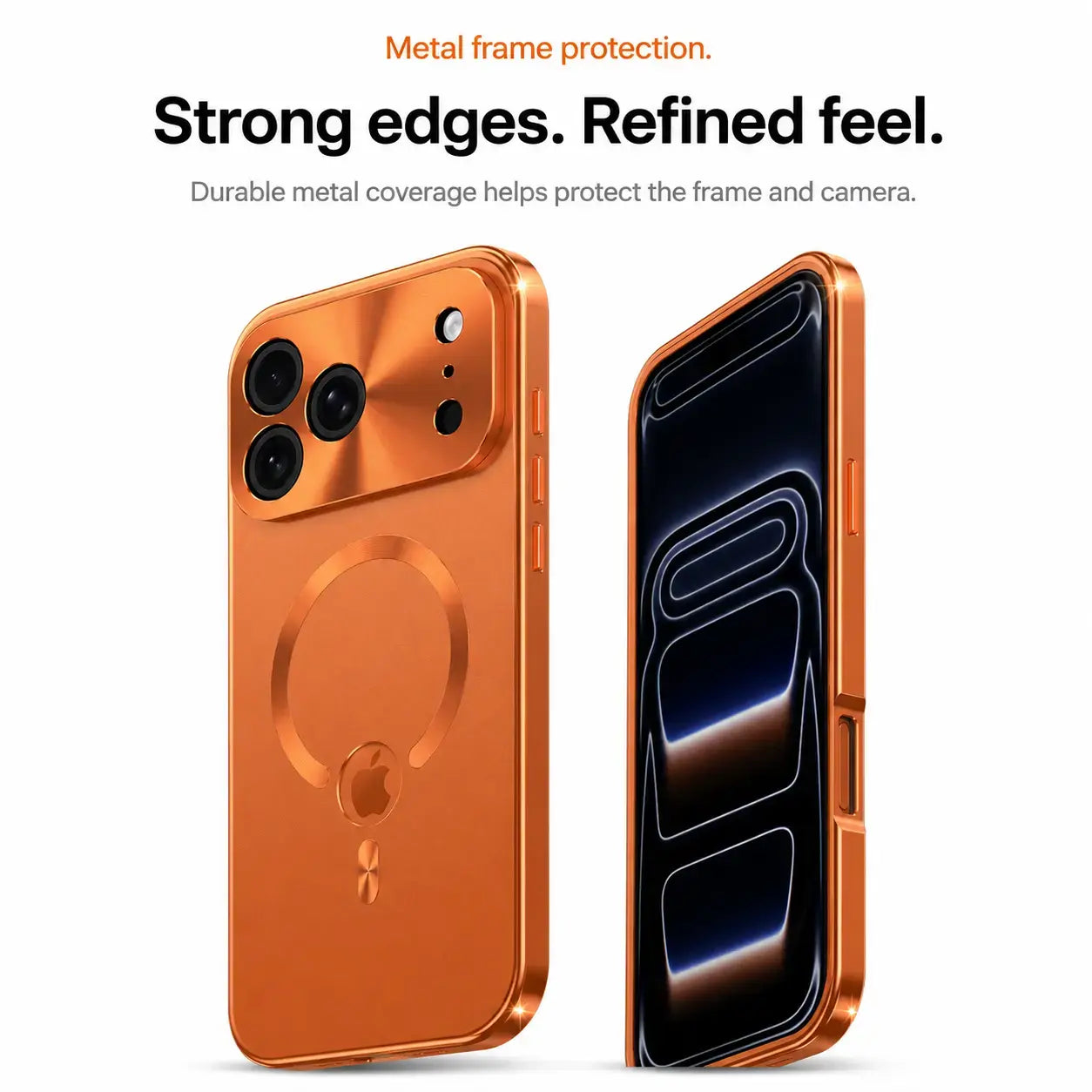 Privacy screen iPhone case with precision metal alloy frame