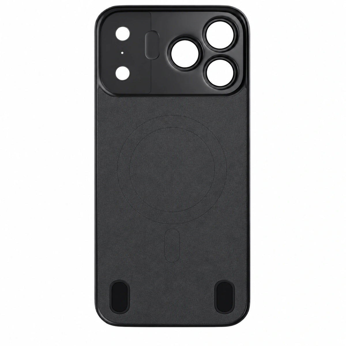 Midnight Black magnetic protective phone backplate showing the interior surface #color_Midnight Black