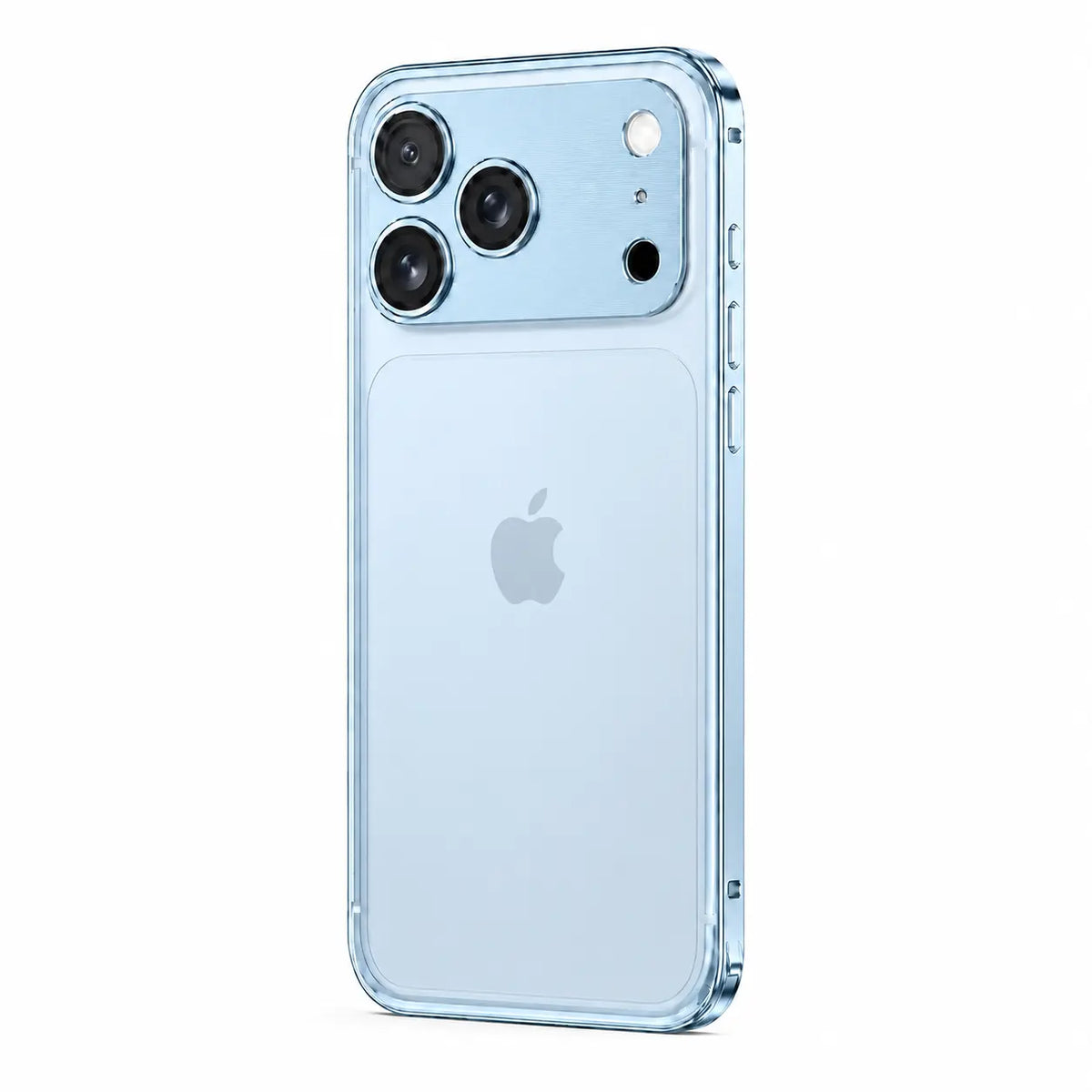 Lightweight aluminum frame case with exposed back #color_Light Blue