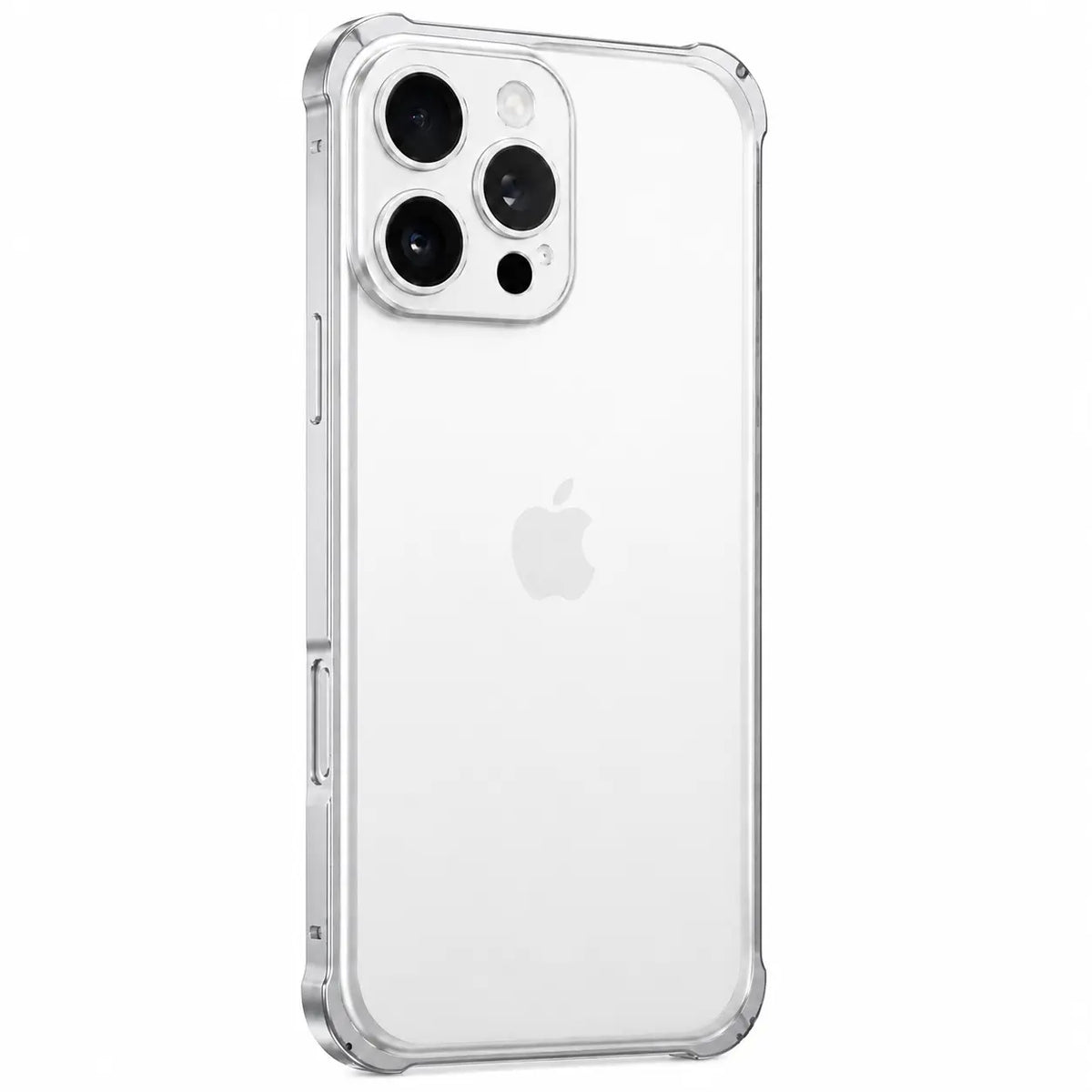 Aluminum phone bumper frame with a camera guard #color_Titanium Silver