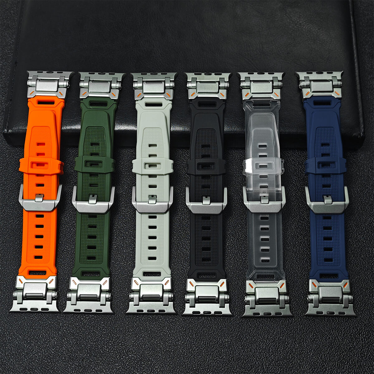 Silicone & Stainless Steel Band for Apple Watch